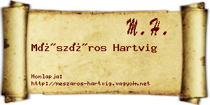 Mészáros Hartvig névjegykártya